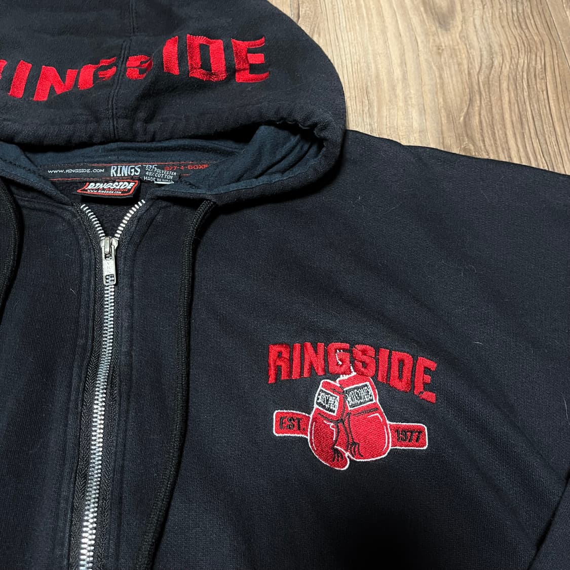 올드스쿨 럭비 블랙 후드티 상품이미지7