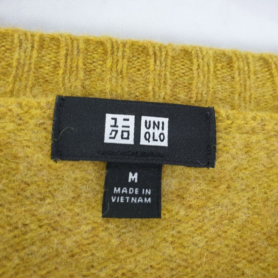 유니클로 여성M 머스타드 라운드 니트 M5920 상품이미지5