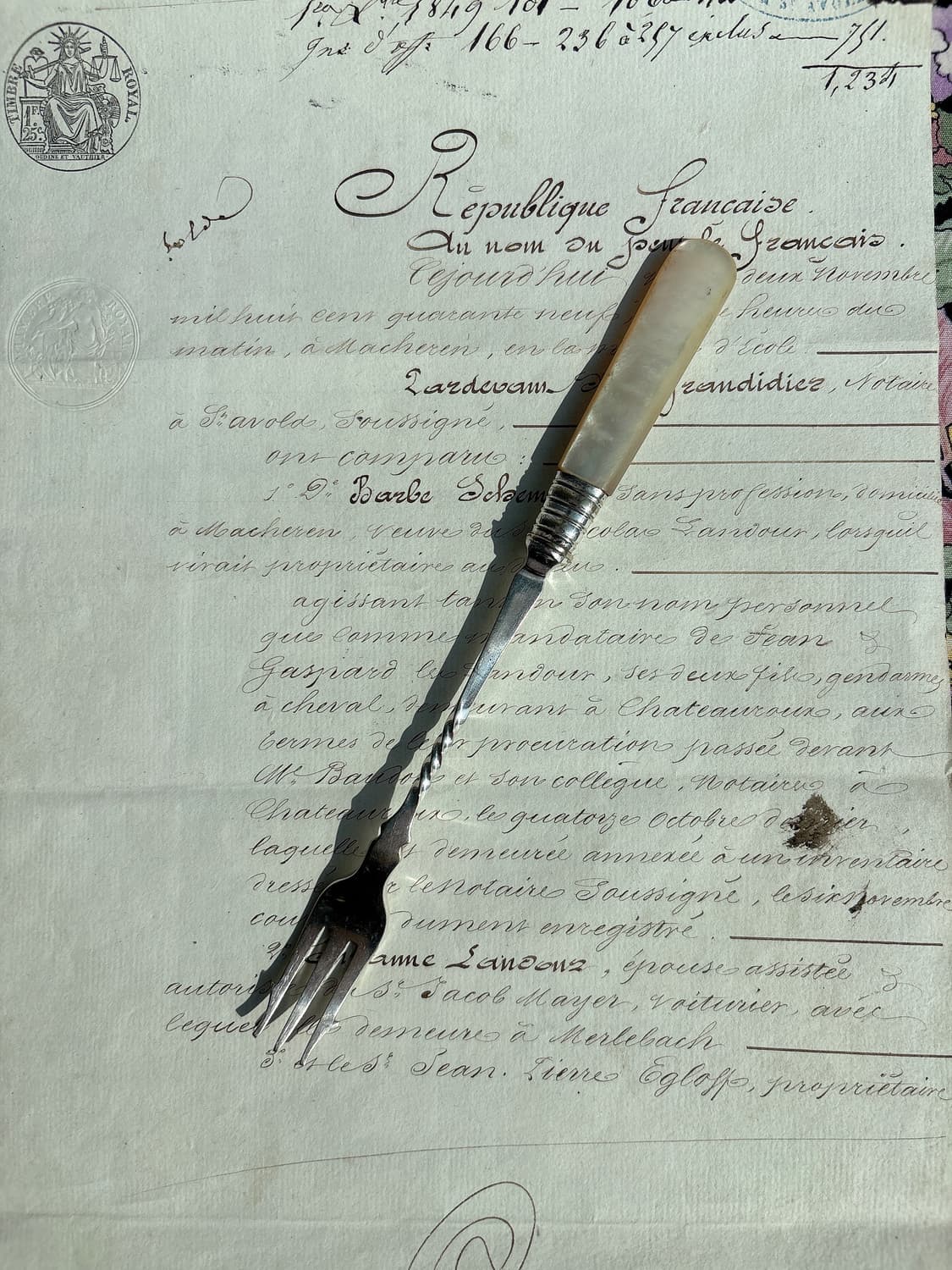 영국 앤틱 실버플레이트 올리브 피클포크 상품이미지1