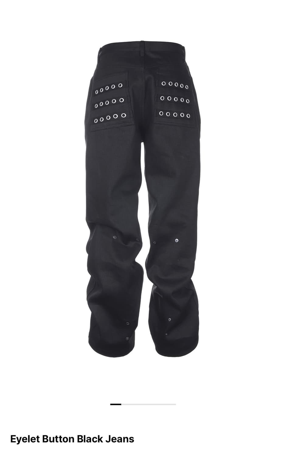 비엑세스 Eyelet Button Black Jeans 상품이미지1