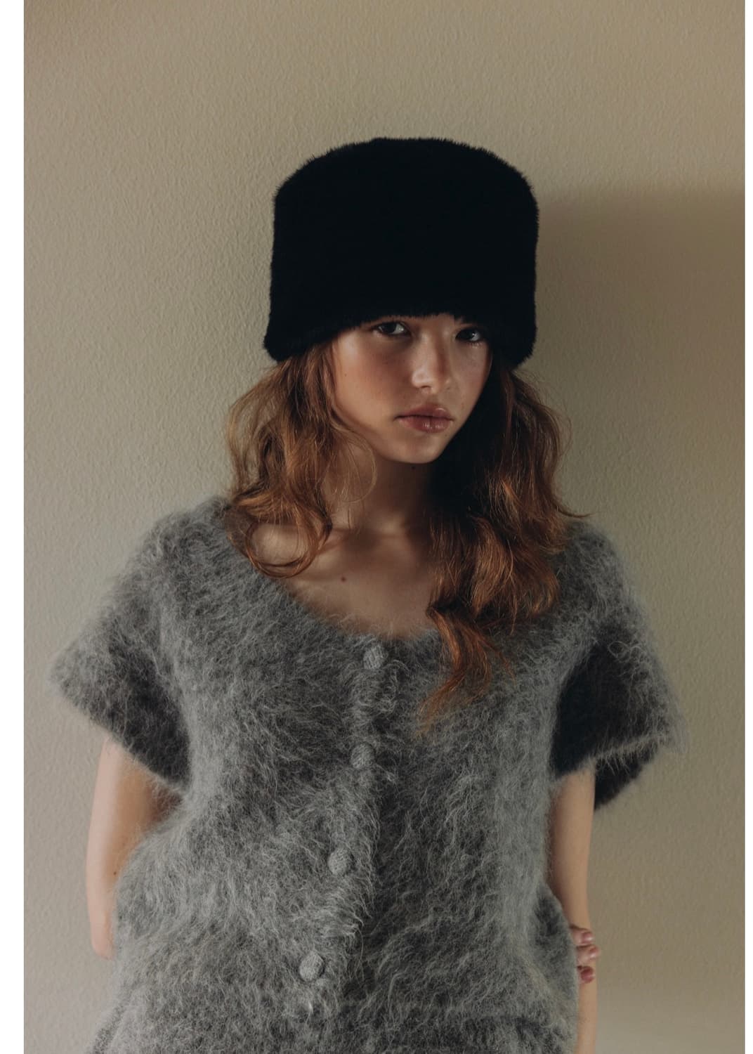 새상품) 파르벵 알파카 알토 헤이리 숏 슬리브 니트 가디건 상품이미지4