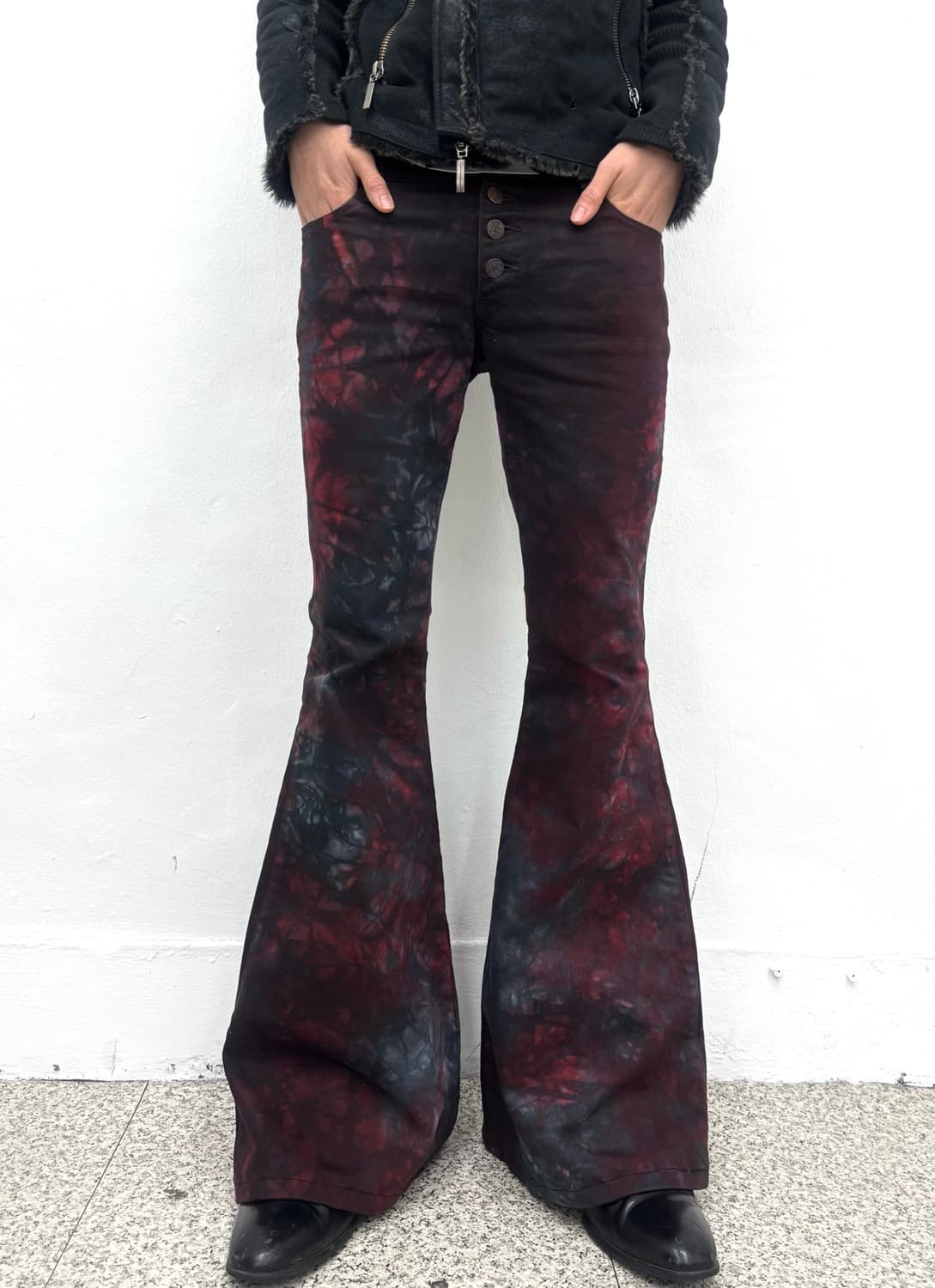 Dee Dee blood dye waxed super flared jea 상품이미지2