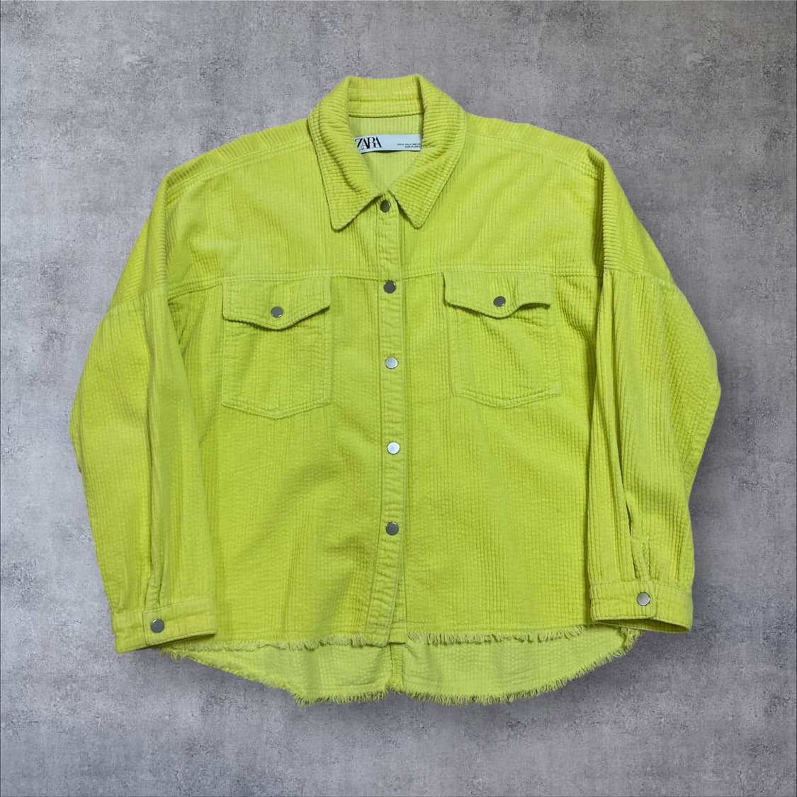 자라 옐로우 네온 코듀로이 자켓 상품이미지1
