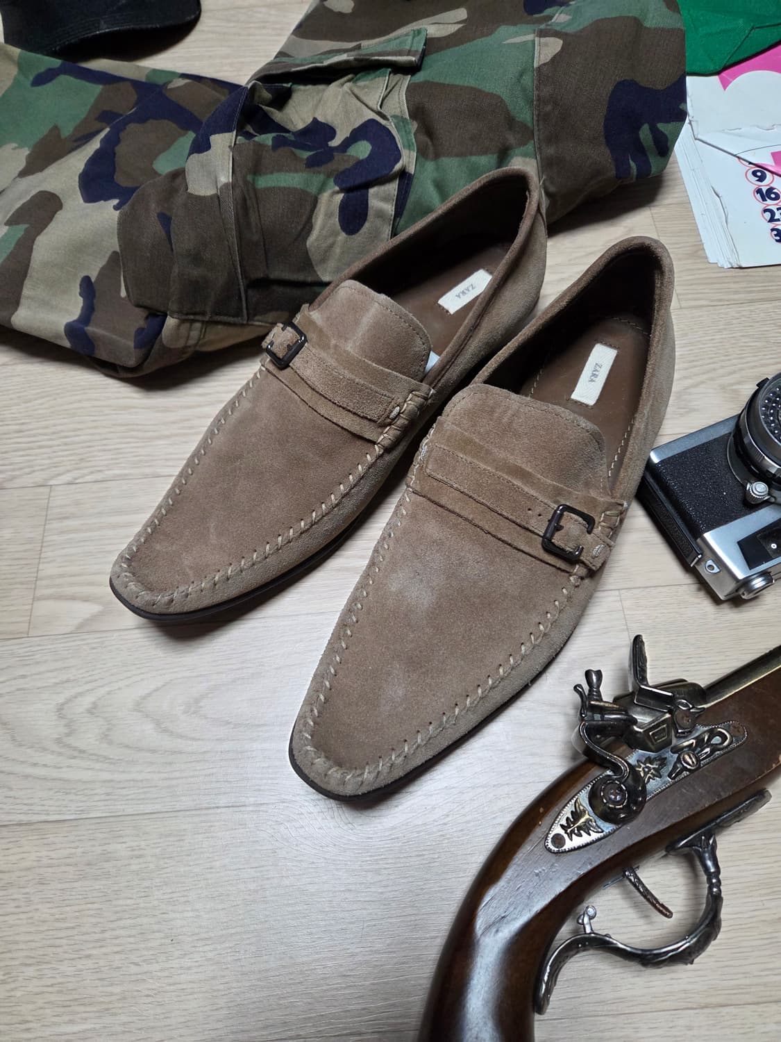 ZARA 자라 스웨이드 가죽 로퍼 상품이미지1