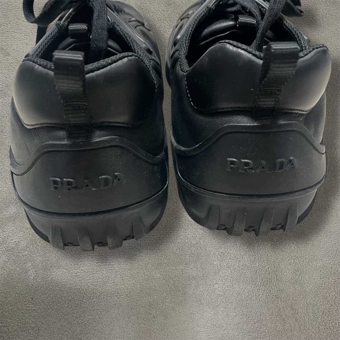 275~280) 프라다 스포츠 레더 가죽 스니커즈 신발 블랙 상품이미지5
