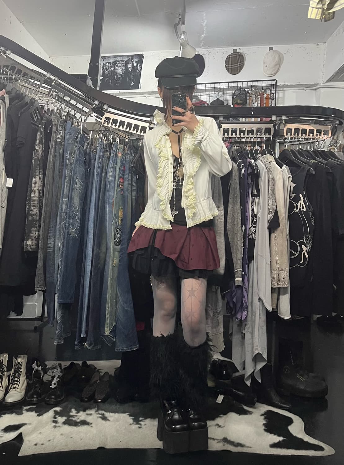 시크릿 허니 아일렛 미니 스커트 상품이미지1