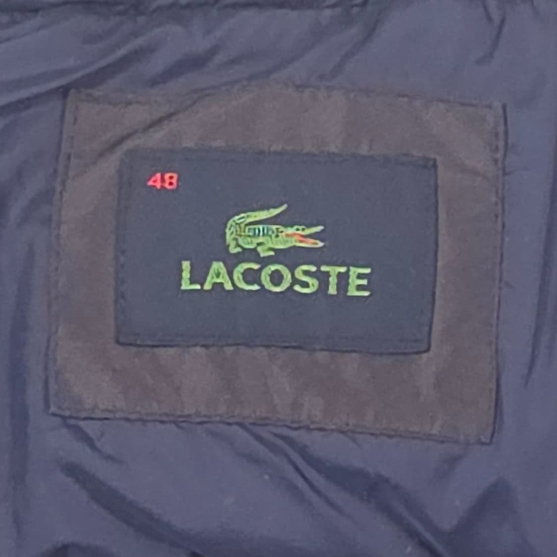 라코스테 울 배색 다크그레이 구스다운 숏패딩 상품이미지6