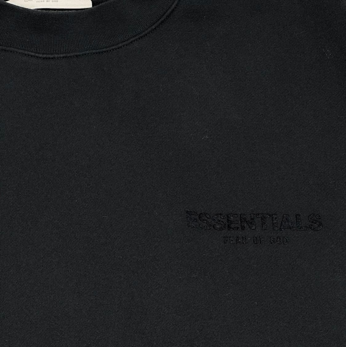 피오갓 에센셜 오버핏 맨투맨 블랙 XL 상품이미지4