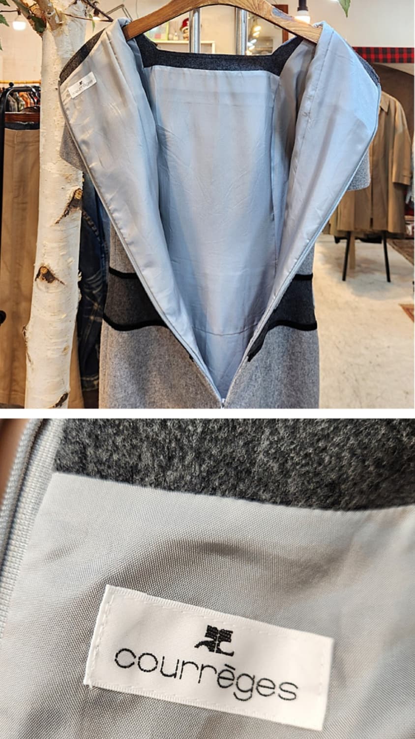 Courreges 꾸레쥬 일본판 울 자켓 + 원피스 셋업 상품이미지10