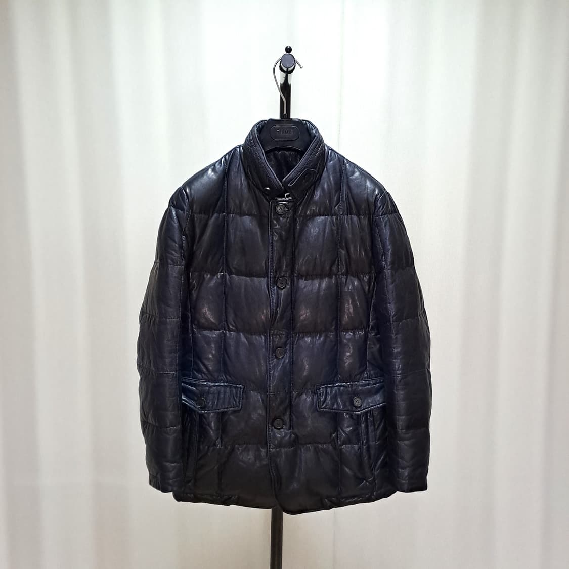 (택포) 양가죽 구스다운 블랙 자켓 95 B575 상품이미지1