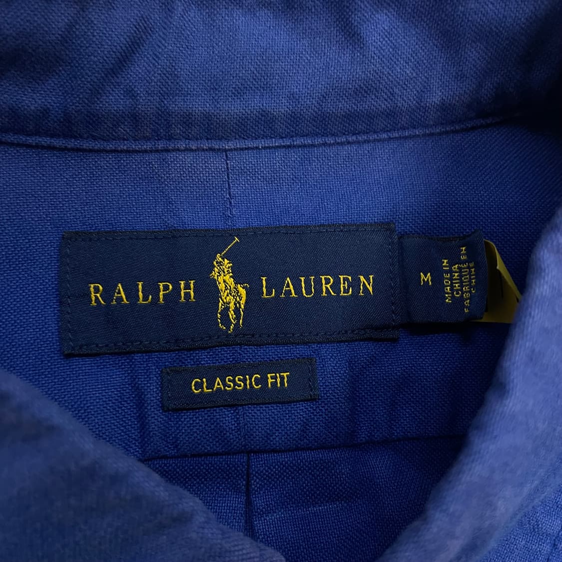 폴로 랄프로렌 포니 로고 솔리드 셔츠 블루 상품이미지3