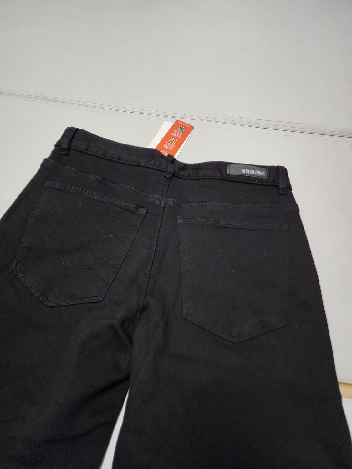 인디고뱅크벨벳본딩기모와이드블랙진30사이즈 상품이미지7