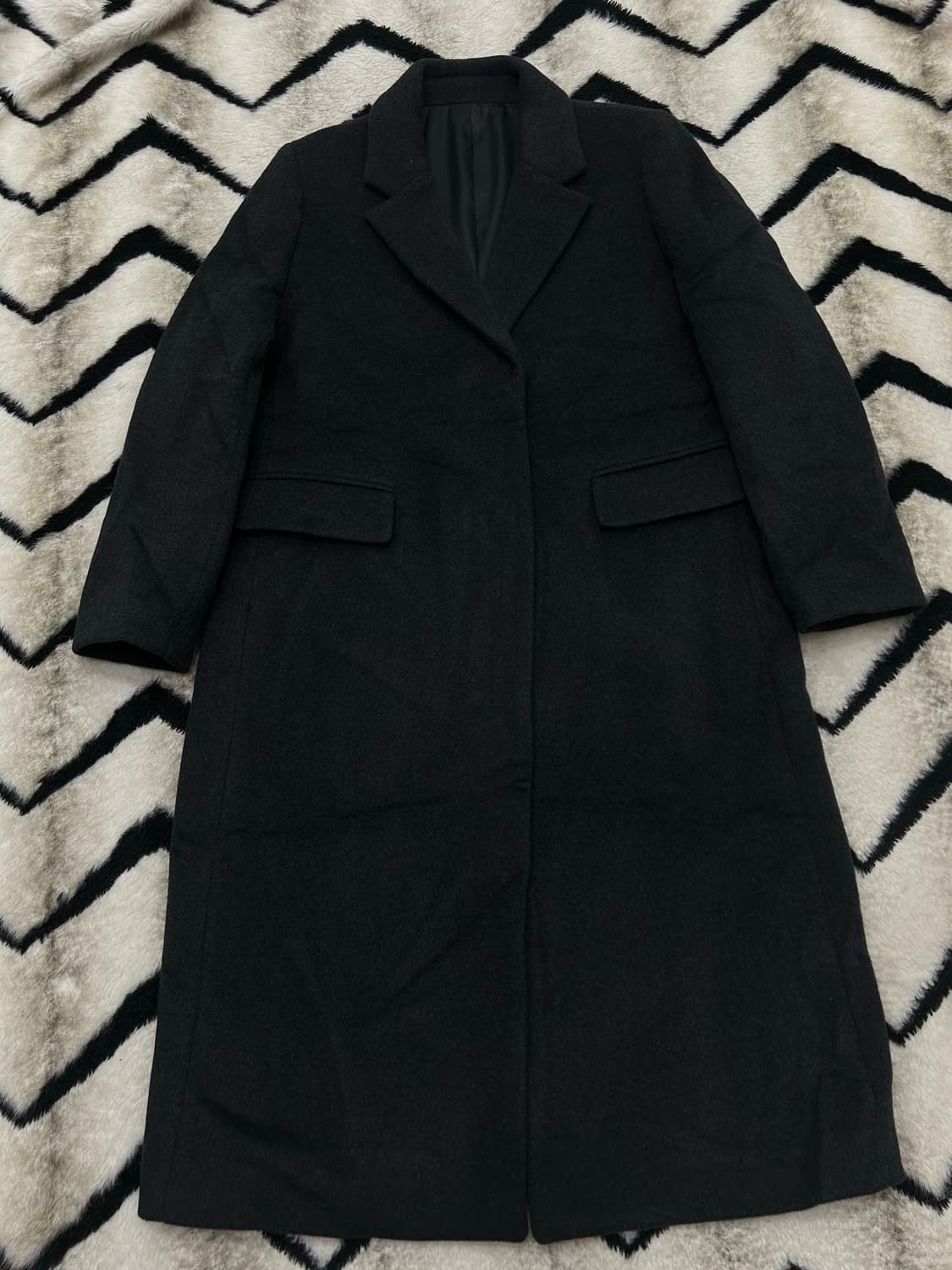 [여성L]무신사스탠다드 캐시미어 블렌드 체스터 롱코트/챠콜그레이 상품이미지1