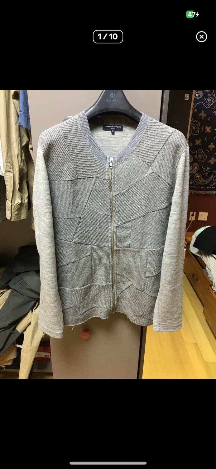 꼼데가르송 옴므 울 패치 집업 상품이미지1