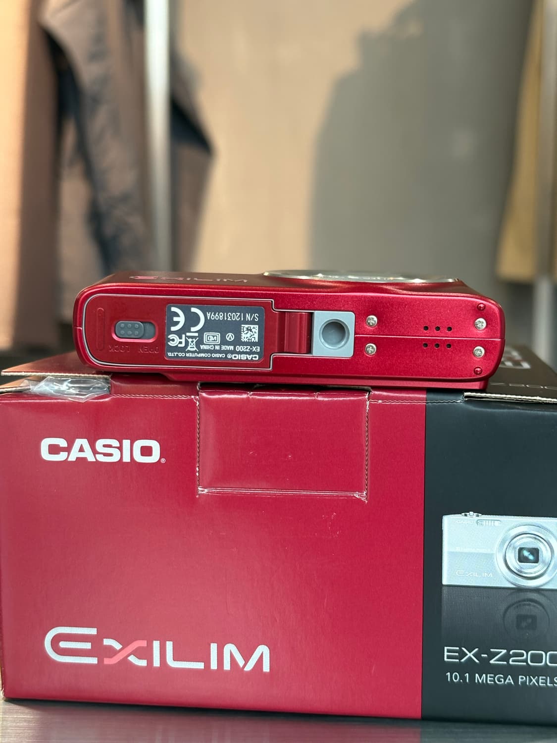 풀박/민트급/날짜표시)카시오 엑슬림 ex-z200 레드 빈티지디카 상품이미지7