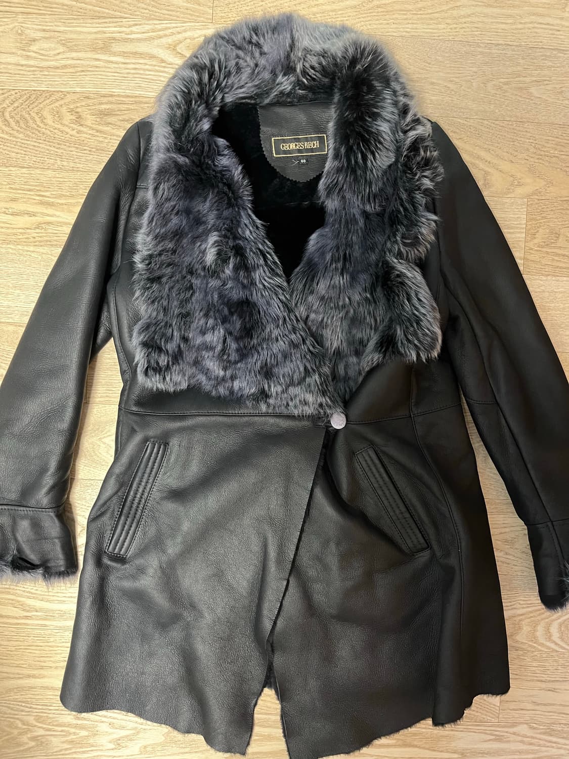 조르쥬 레쉬 블랙 퍼 무스탕 상품이미지1