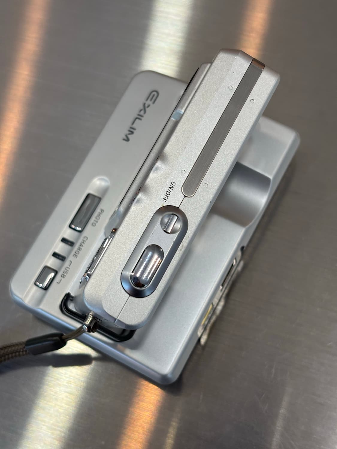 한글지원/도킹크래들)카시오 엑슬림 ex-z40 실버 빈티지디카 상품이미지6