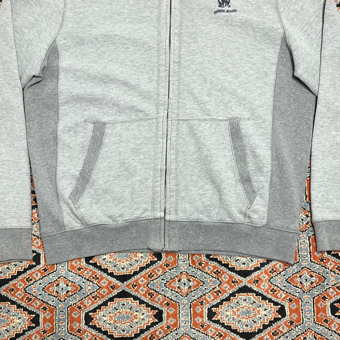 에드웬진스 그레이 후드집업 남성100 상품이미지3