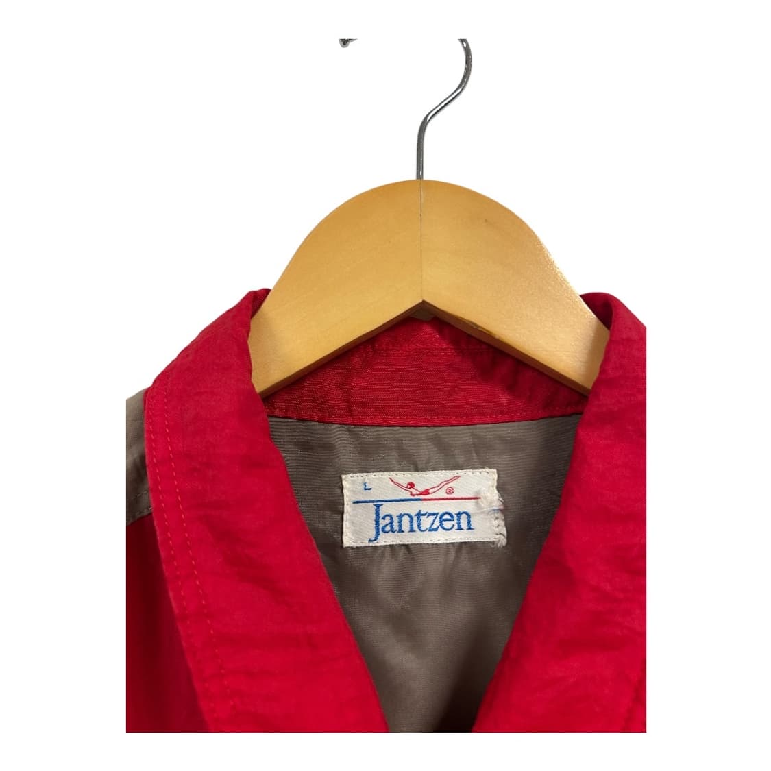 W-L) 빈티지 JPN Jantzen 90s 레드 그레이 배색 스냅버튼  상품이미지2