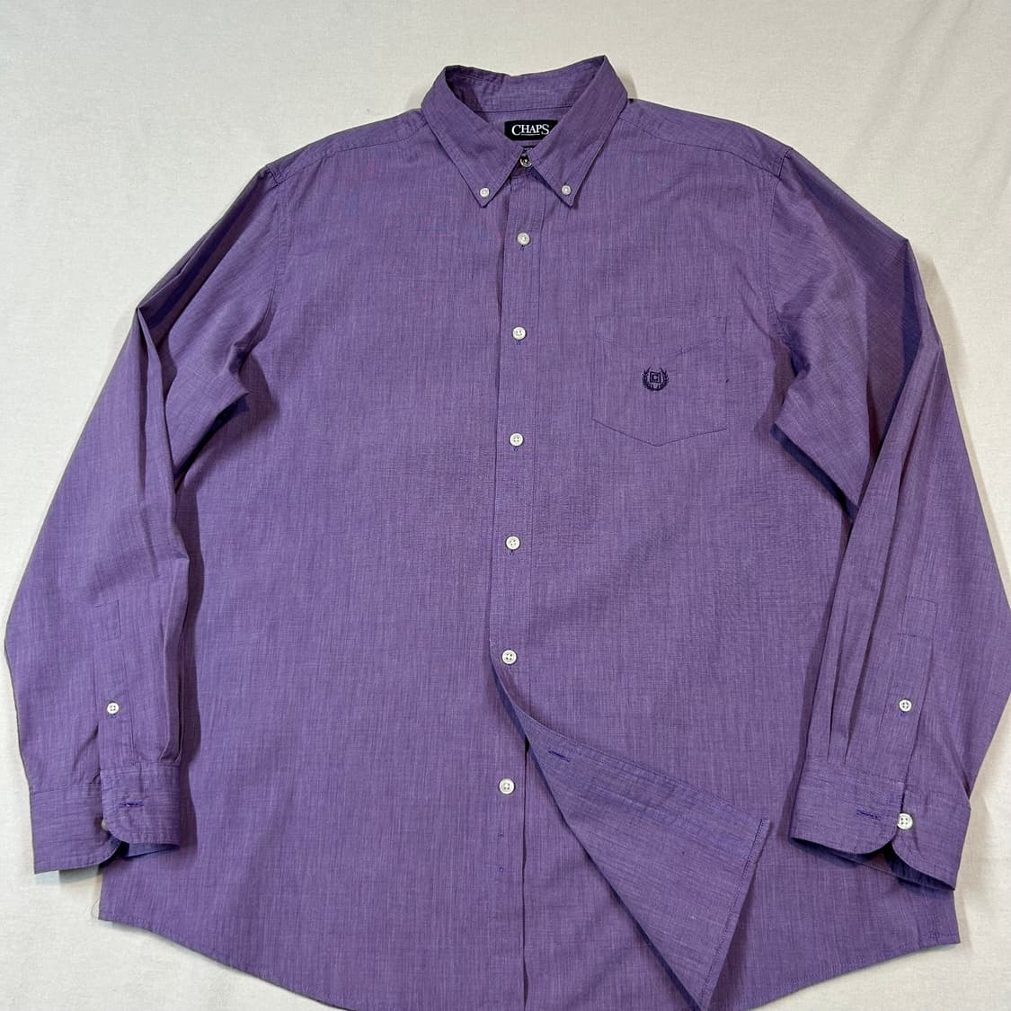 XL) 챕스 랄프로렌 폴로 월계관 로고 보라색 셔츠 상품이미지2