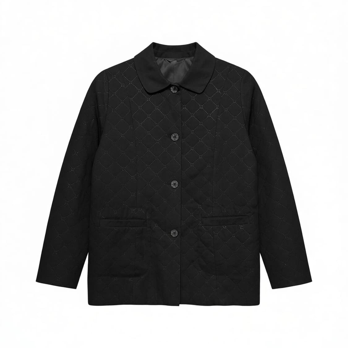 MCM 엠씨엠 클래식 패턴 카라자켓 음각퀼팅 데드스탁 디테일 블랙 상품이미지1