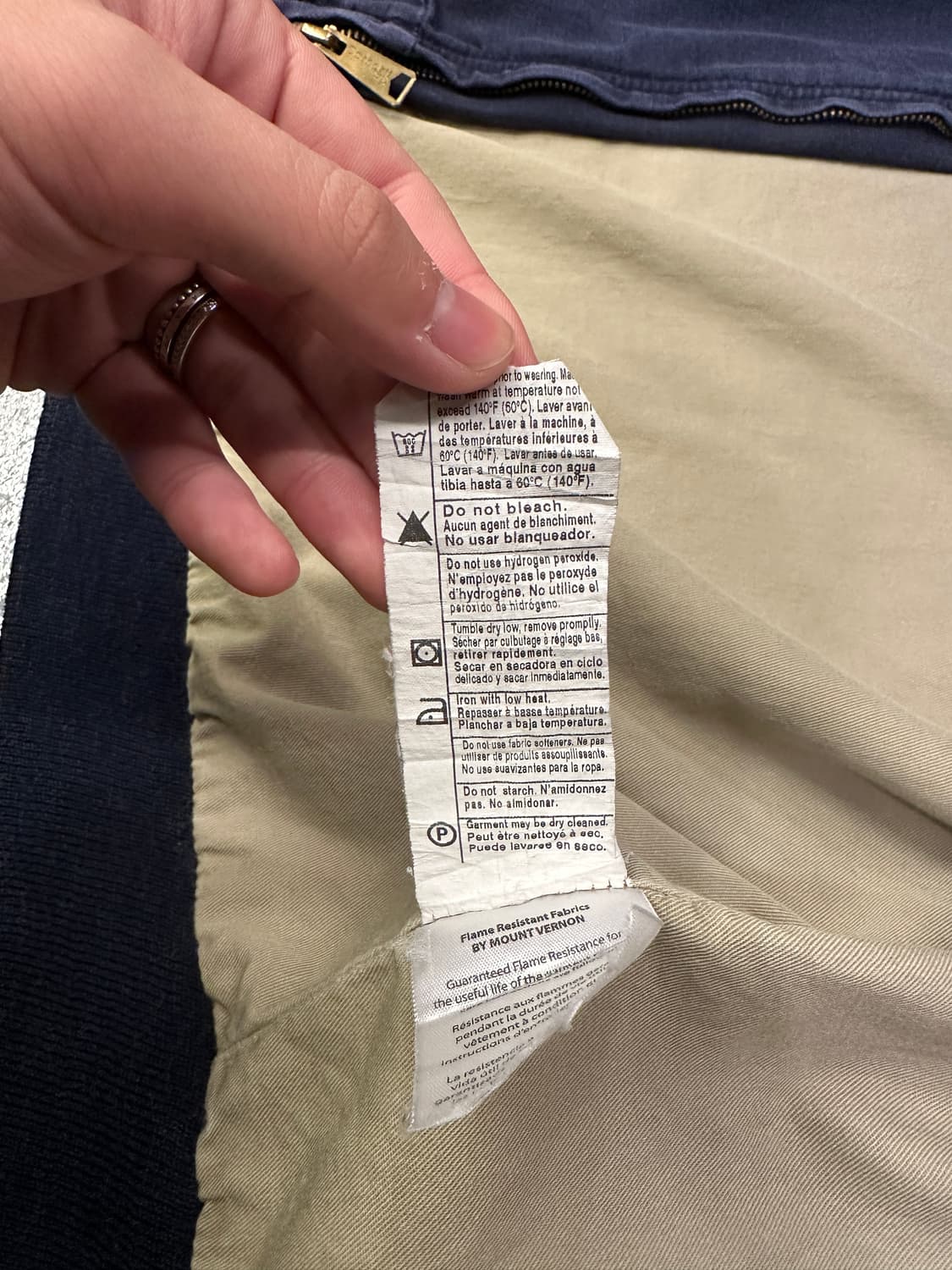 칼하트 FR 워크자켓 네이비 made in USA  XL 상품이미지8