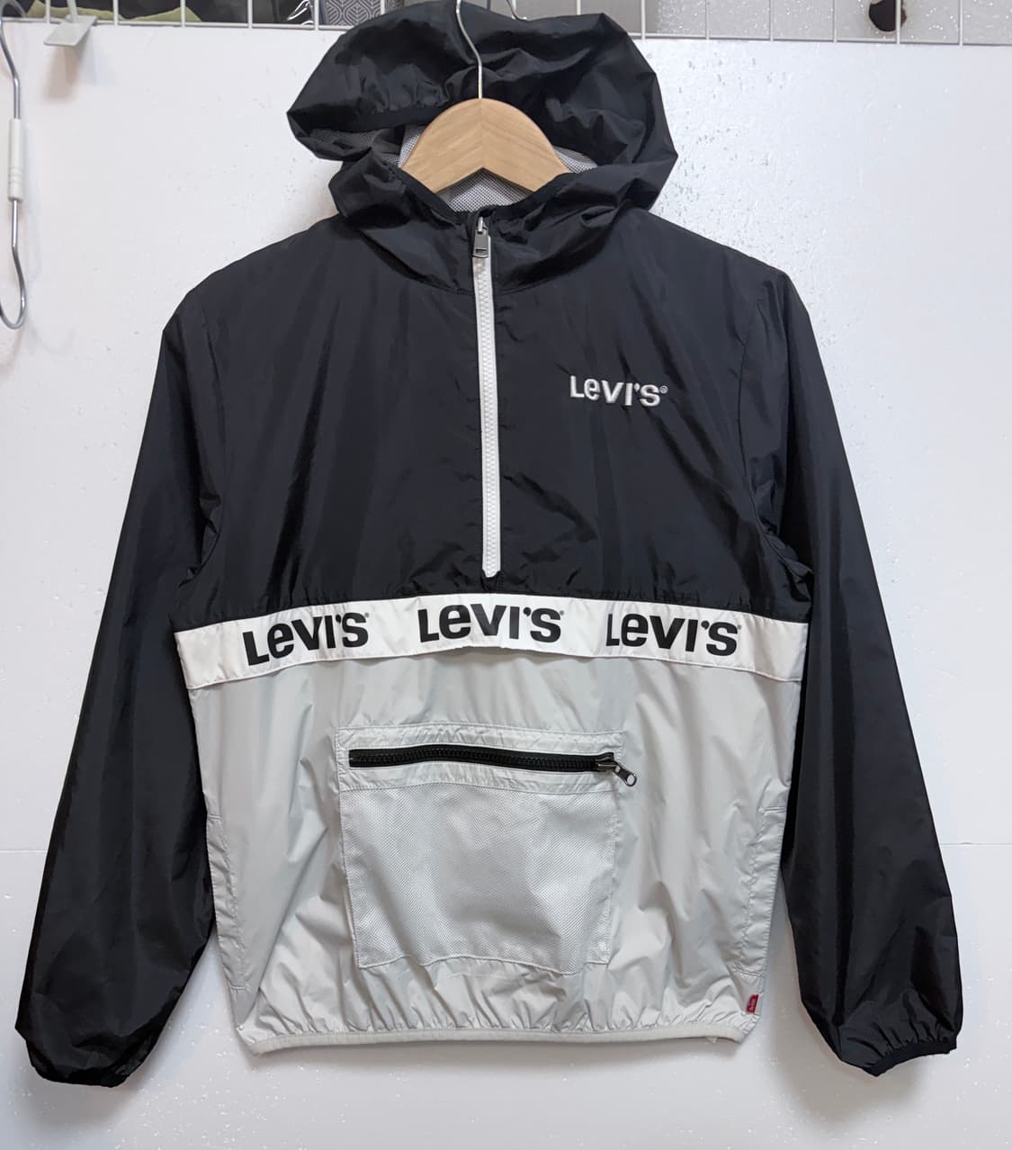 리바이스 로고 아노락 바람막이 스트릿 감성(12-13Y/XS여성) 상품이미지1