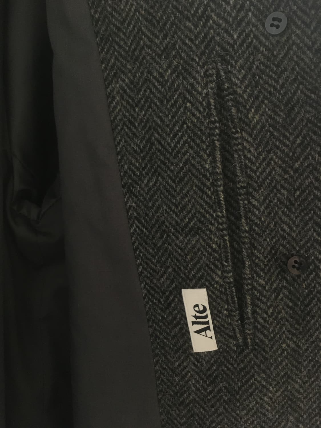 알테 Alte 헤링본 울 코트 상품이미지5