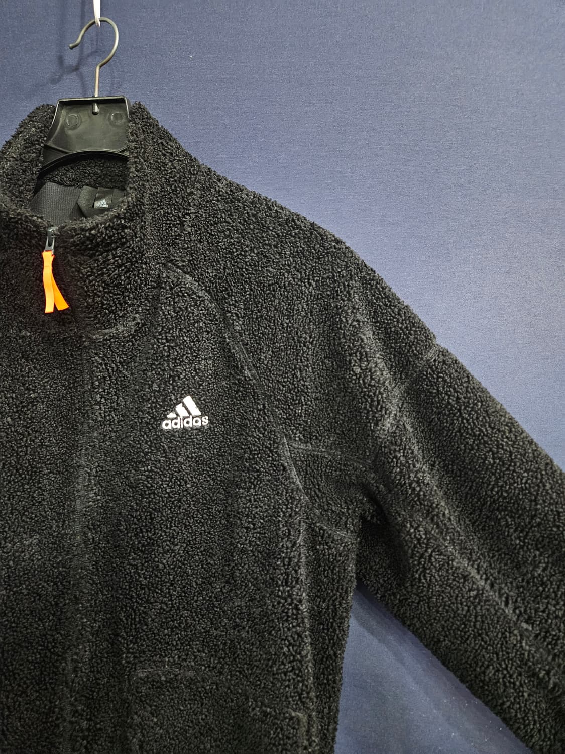 아디다스 블랙 남성 110 후리스 집업자켓  상품이미지4