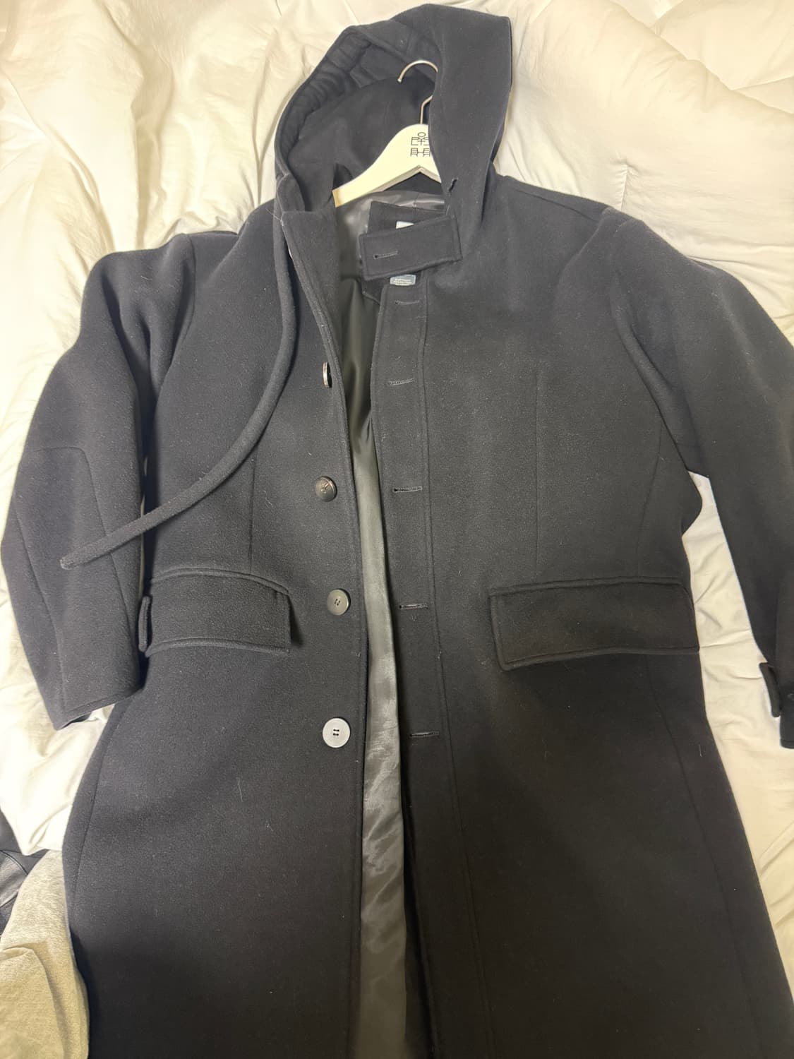 폴리테루 멜튼울 후디드 코트 [3] 상품이미지1