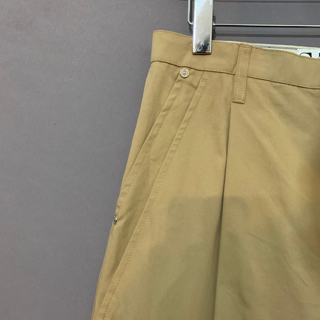 S SATUR 세터 원턱 비날레스 리벳 와이드 팬츠 상품이미지5