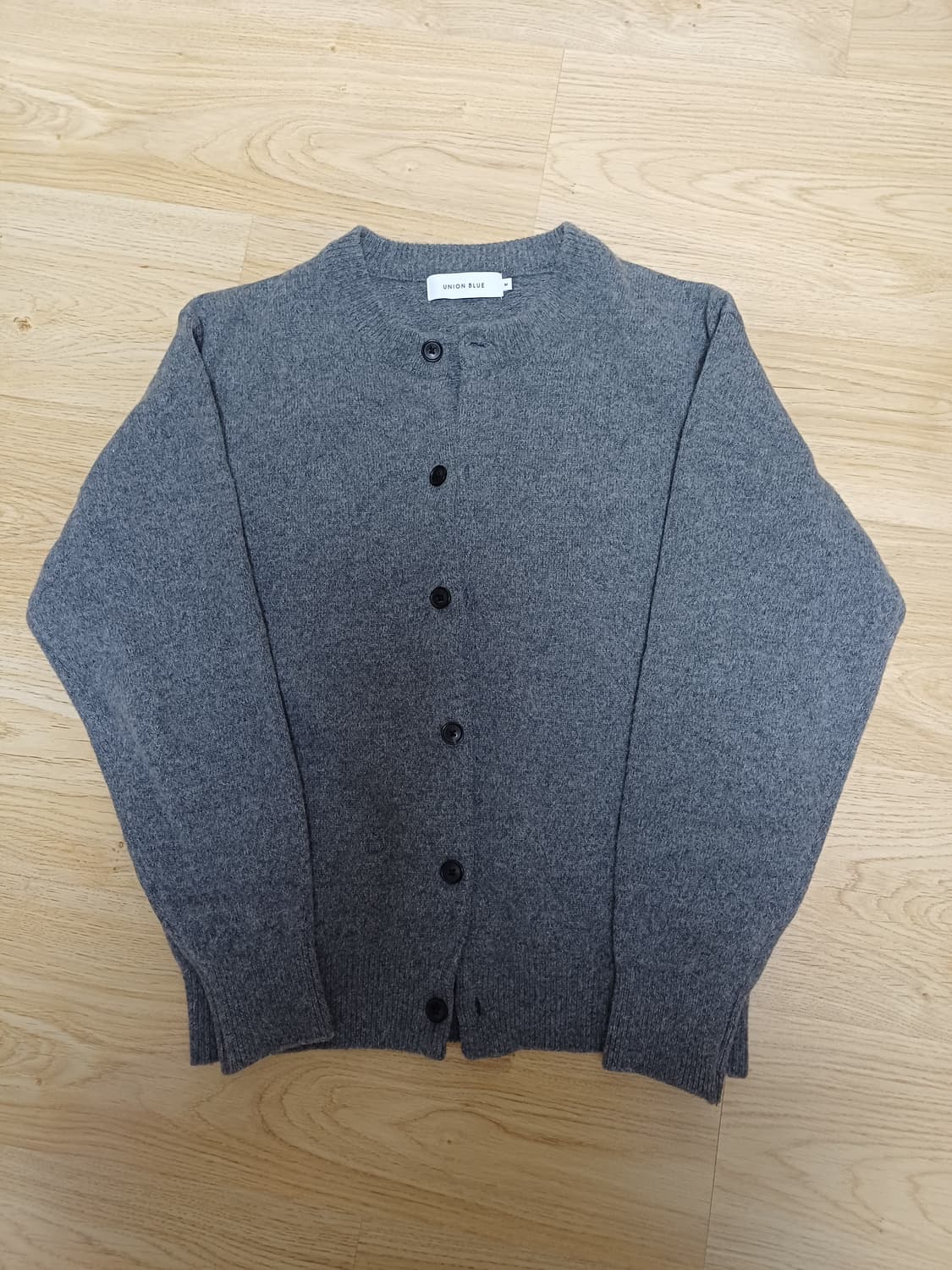 유니온블루/ 알파카 라운드 가디건 그레이 / M 상품이미지3