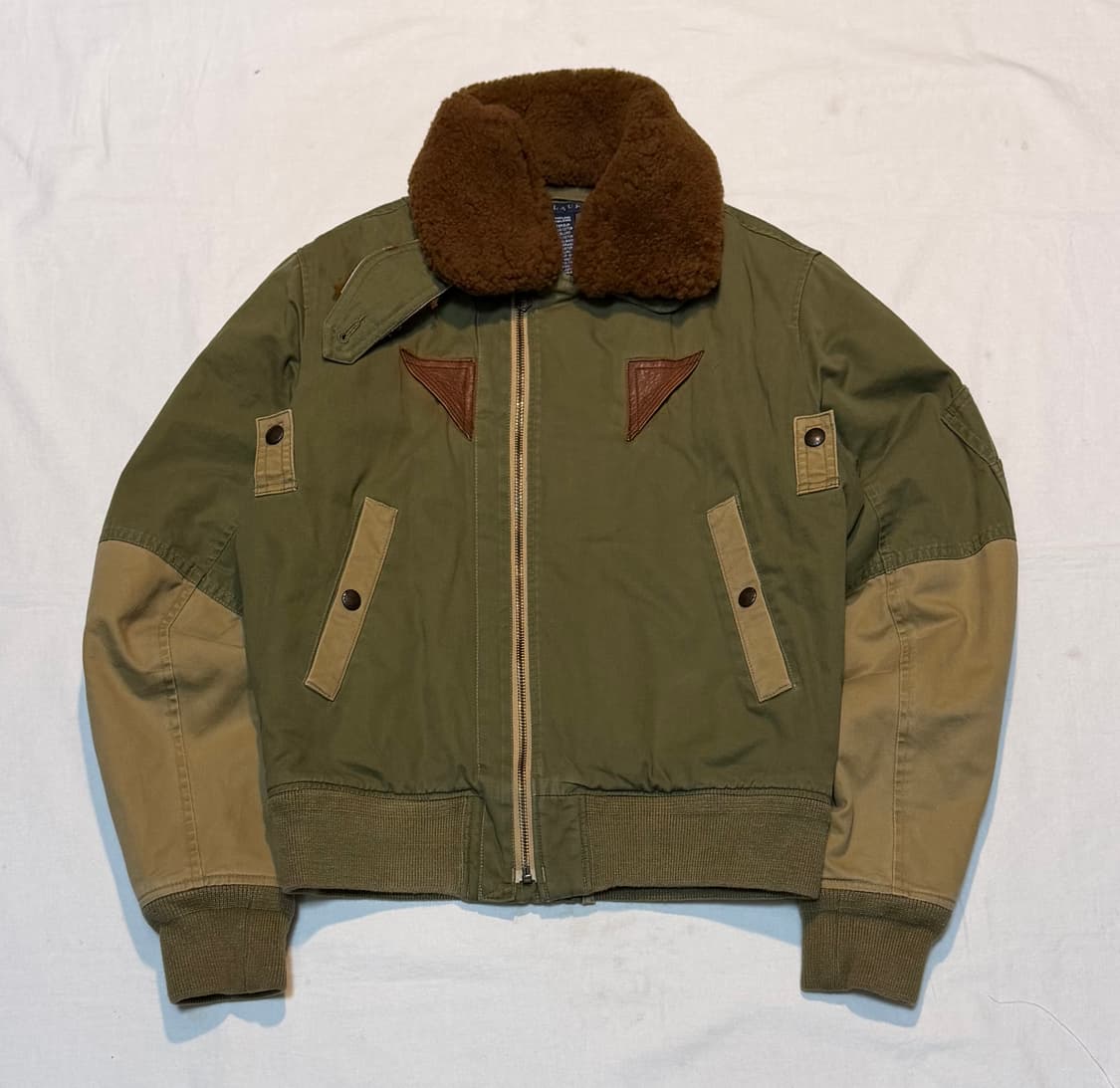 폴로 랄프로렌 B-15a 플라이트 봄버자켓 카키 상품이미지1