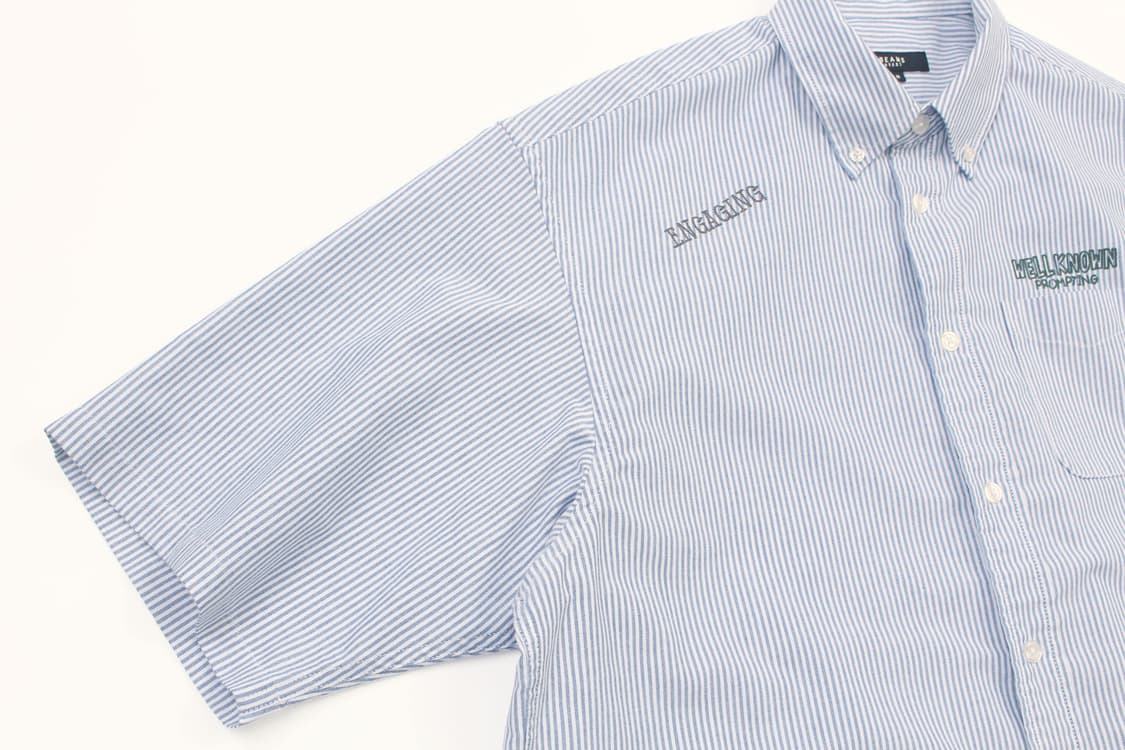 BEAMS HEART Stripe Patchwork Half Shirt 상품이미지6