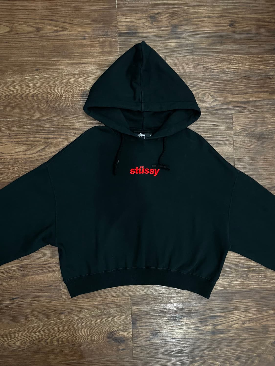 Stussy Crop Hoodie Black 상품이미지1