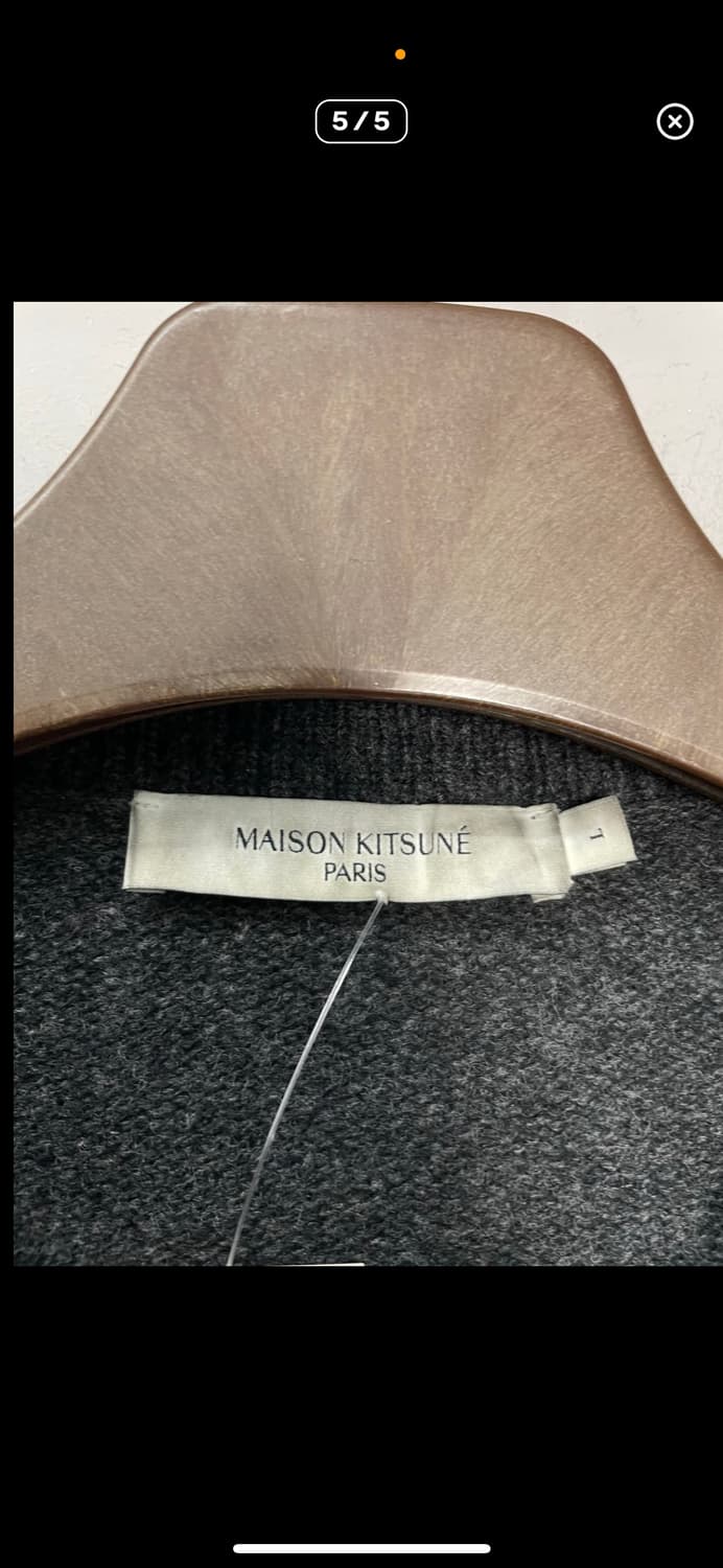 메종키츠네 베이비 폭스 패치 라운드넥 가디건 A2767 상품이미지5