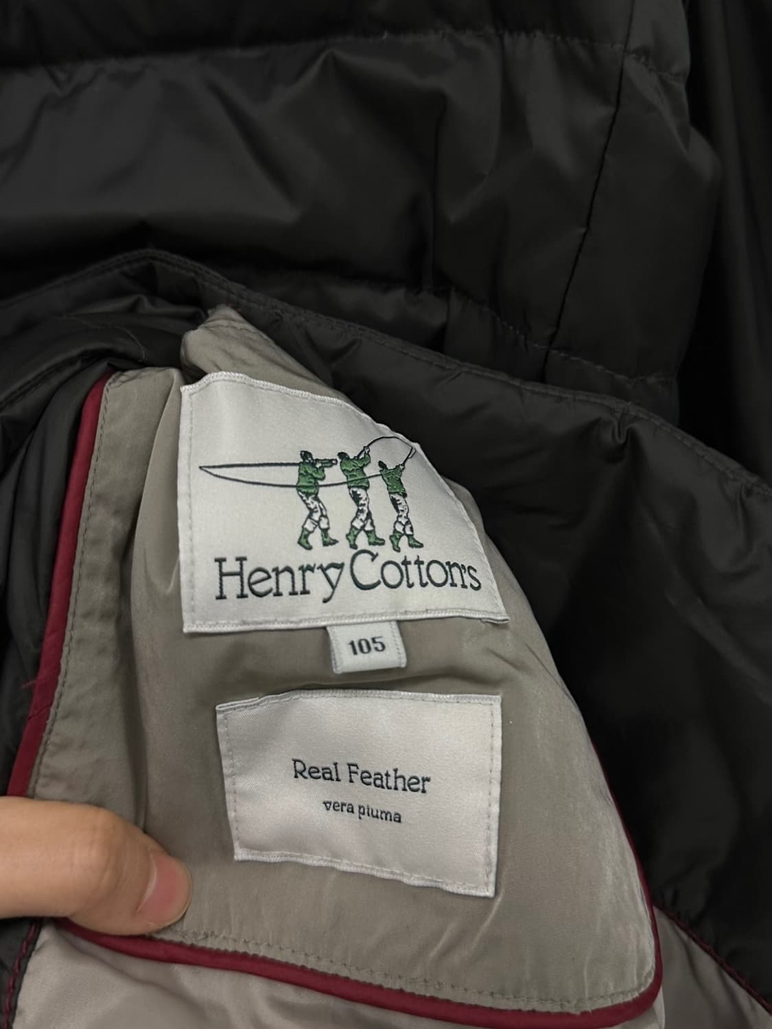 헨리코튼 구스다운 경량패딩 웜차콜 (XL) 상품이미지8