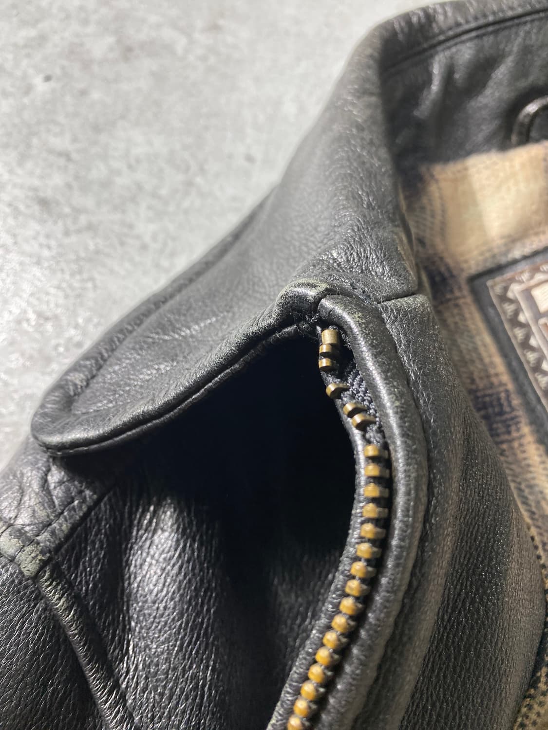 [M] 90s WINLIT 리얼레더 스포츠 자켓 상품이미지5