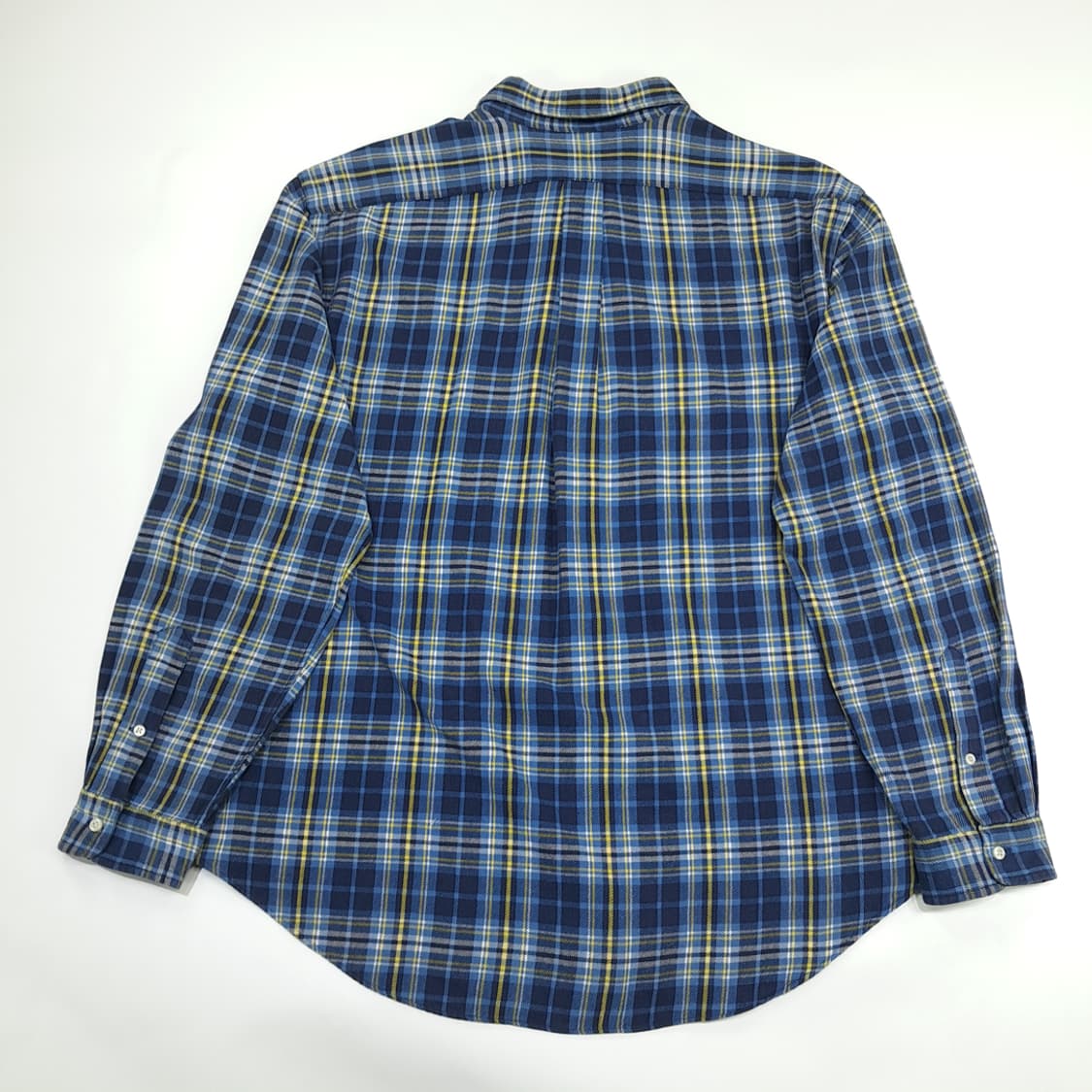 CN344 2XL 폴로 랄프로렌 로얄네이비 플란넬 타탄체크 긴팔 셔츠 상품이미지7