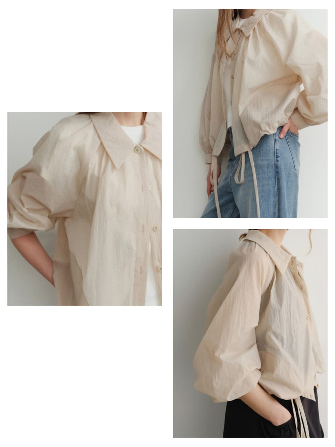 이아 wes 셔츠블라우스겸 자켓 one s~m 상품이미지7
