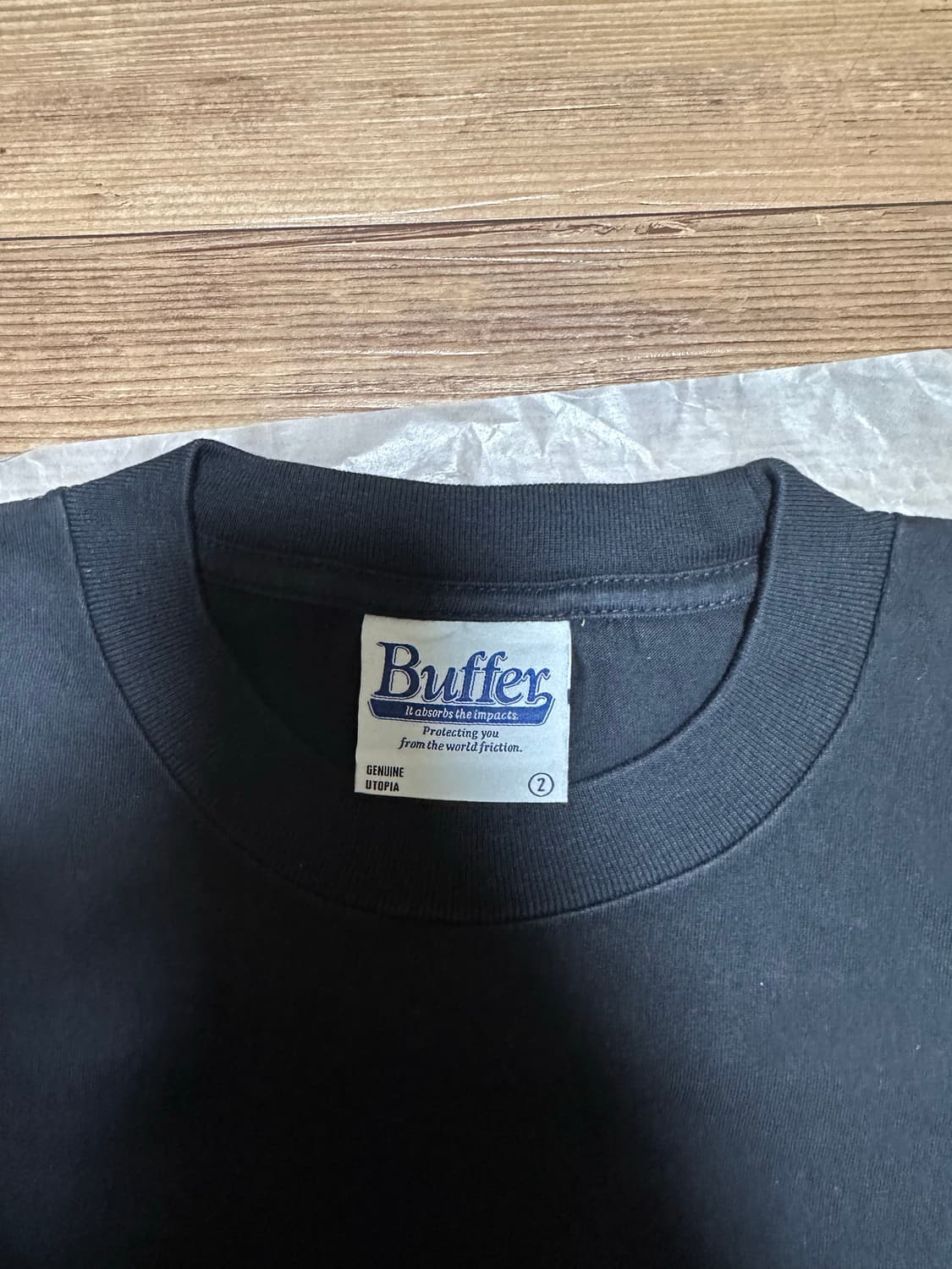 버퍼 Buffer 반팔 티셔츠 블랙 2사이즈 니고 휴먼메이드 상품이미지4