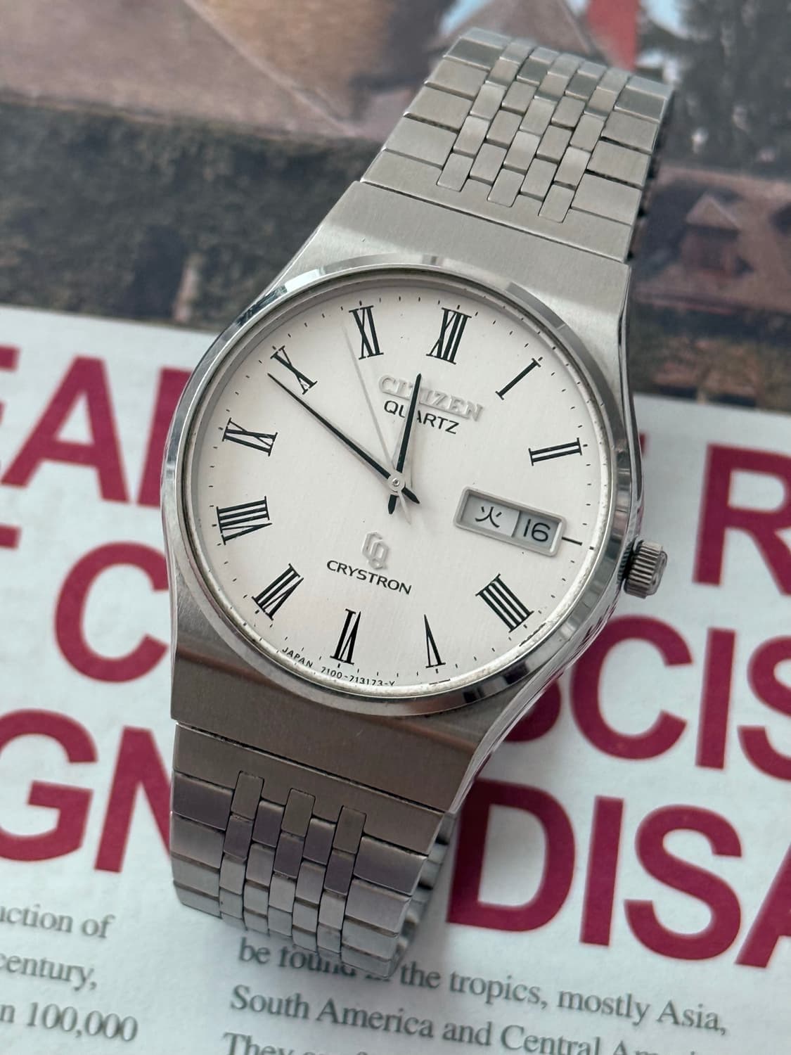  Citizen 시티즌 쿼츠 Crystron 로만 인덱스 Day-Date 상품이미지1