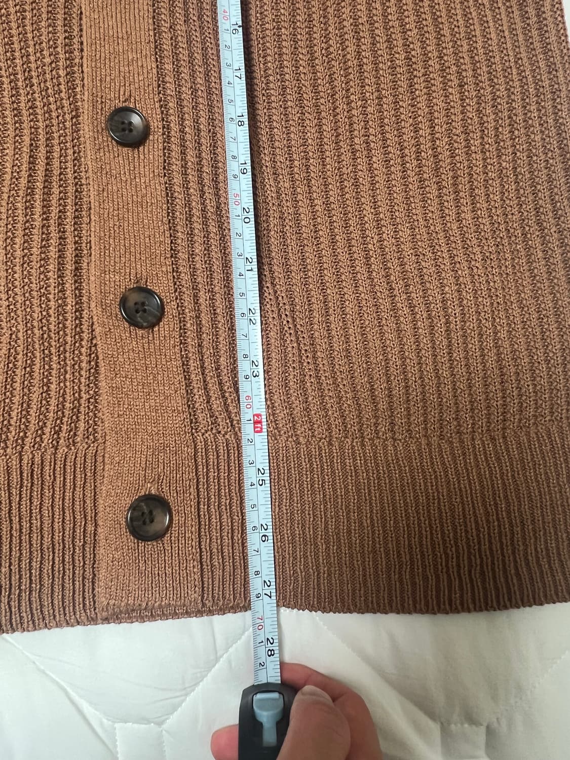 유니클로U/레글런 V넥 가디건 브라운/L 상품이미지6