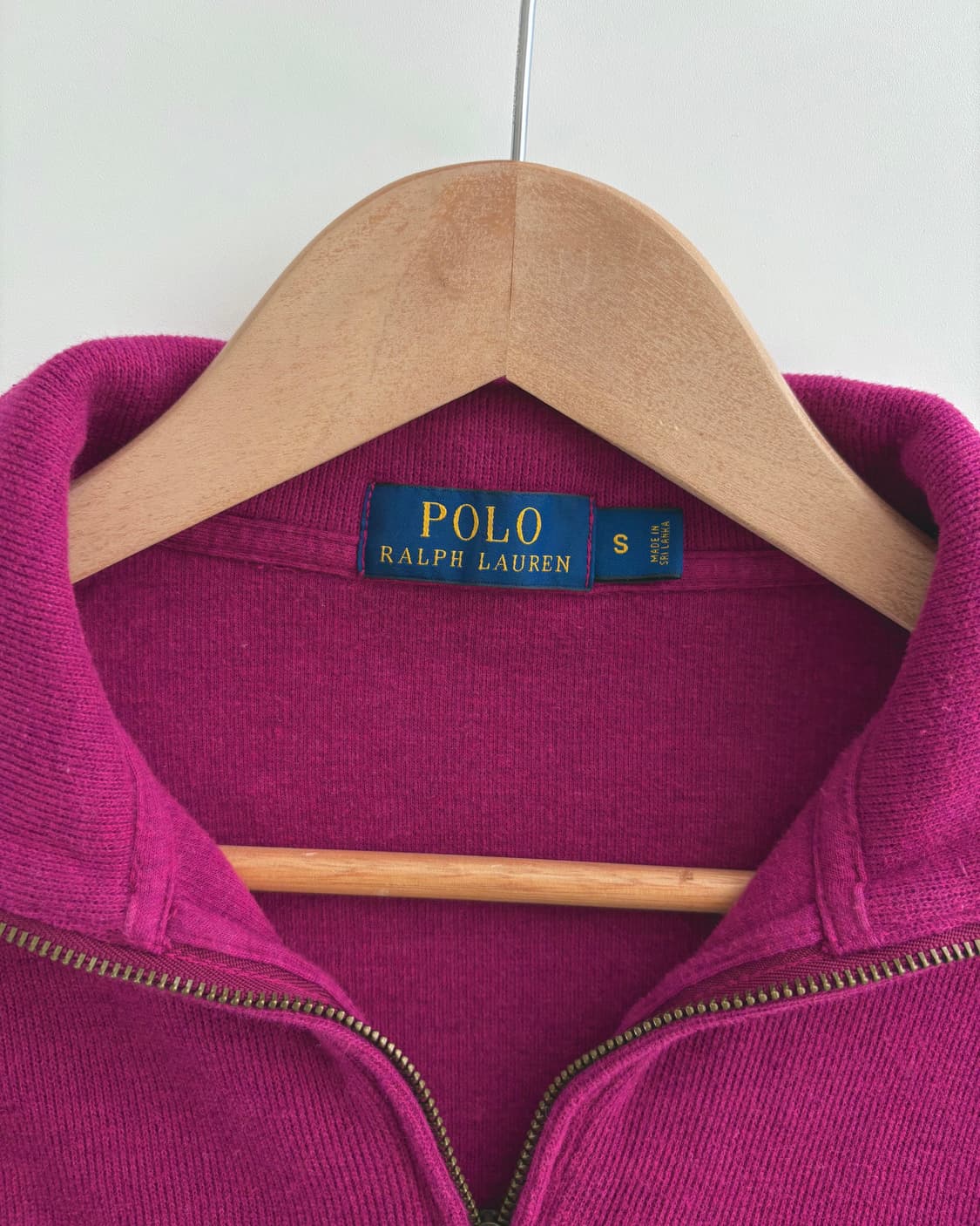 Polo 폴로 랄프로렌 신형 마젠타컬러 코튼 하프집업 상품이미지4