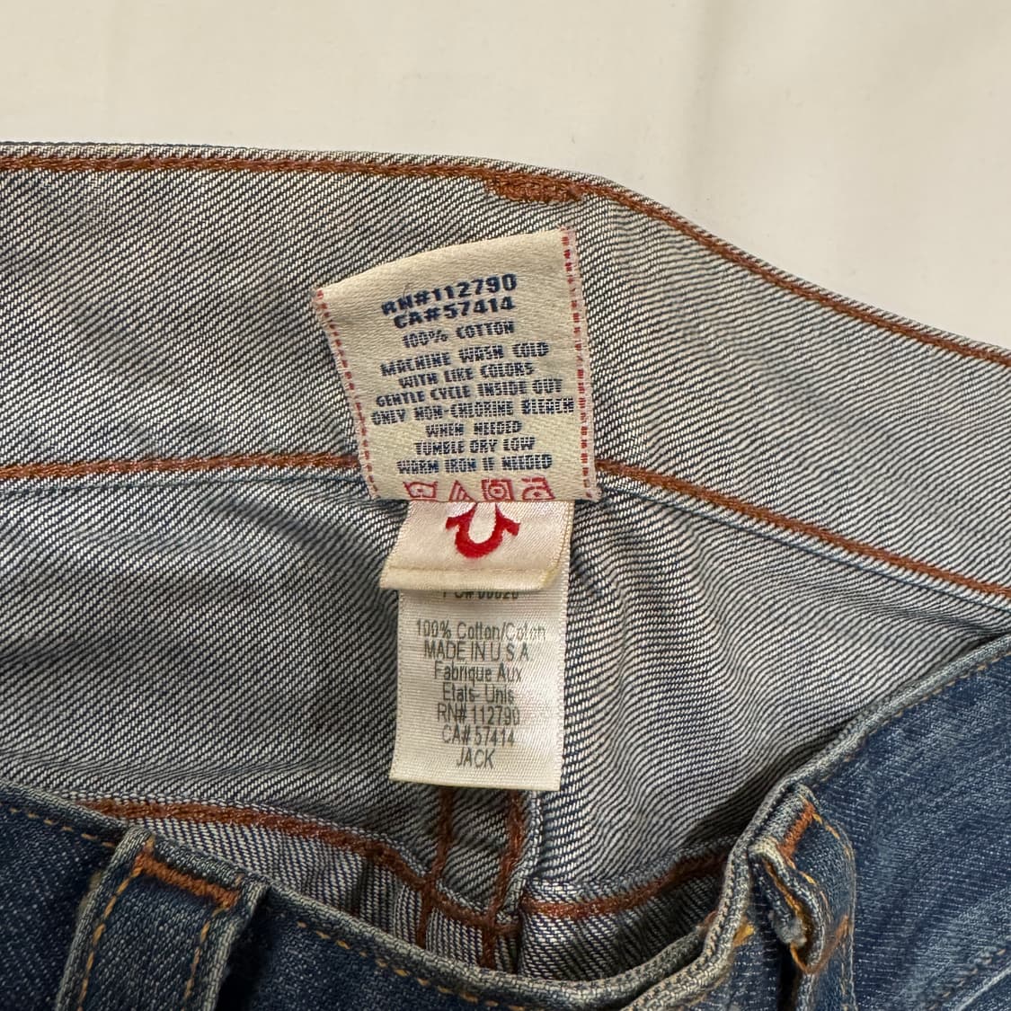 트루릴리젼 빈티지 스트레이트핏 데님 팬츠 34 상품이미지10