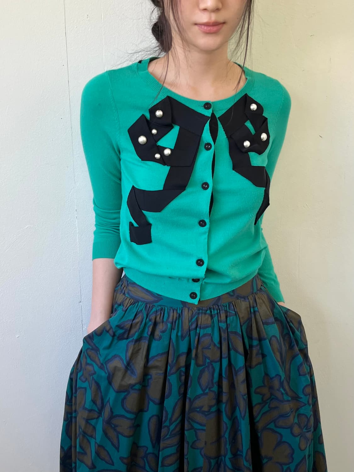 LANVIN 아트 타이 가디건 상품이미지4