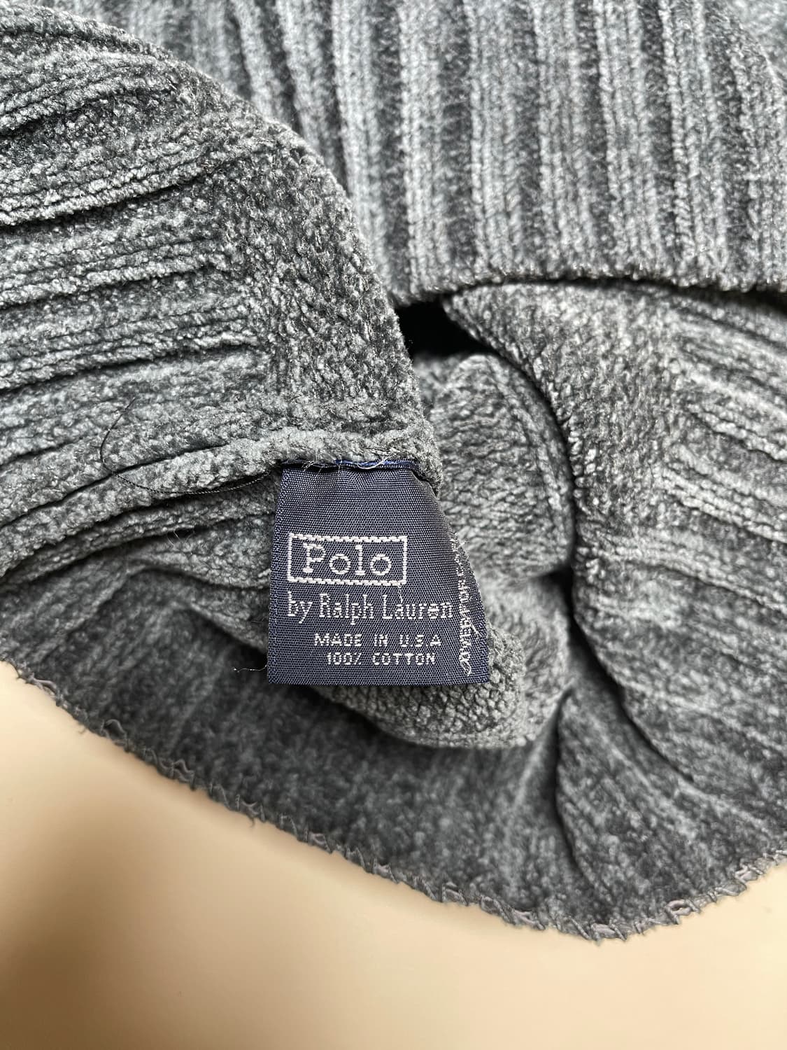 폴로 랄프로렌 90년대 오리지널 USA 쿼터집업 니트 상품이미지4