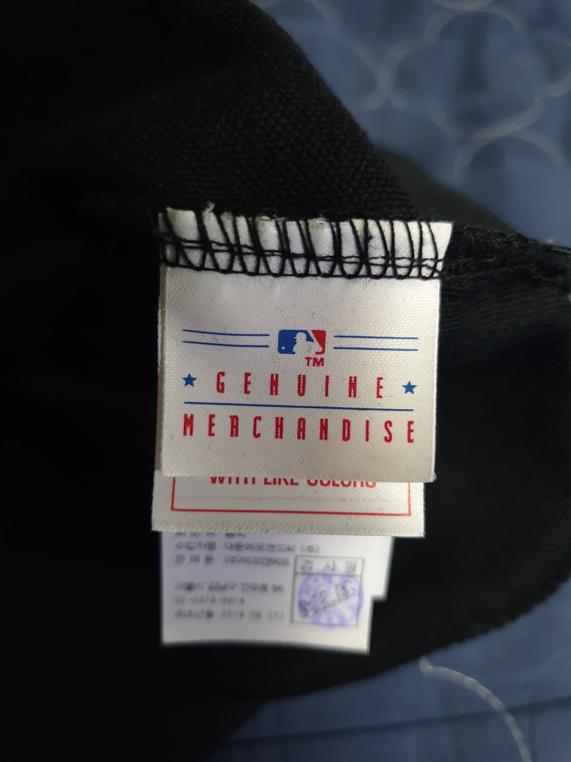 MLB 뉴욕 양키스 풀오버 팝콘 프린팅 맨투맨 블랙 (XS) 상품이미지5