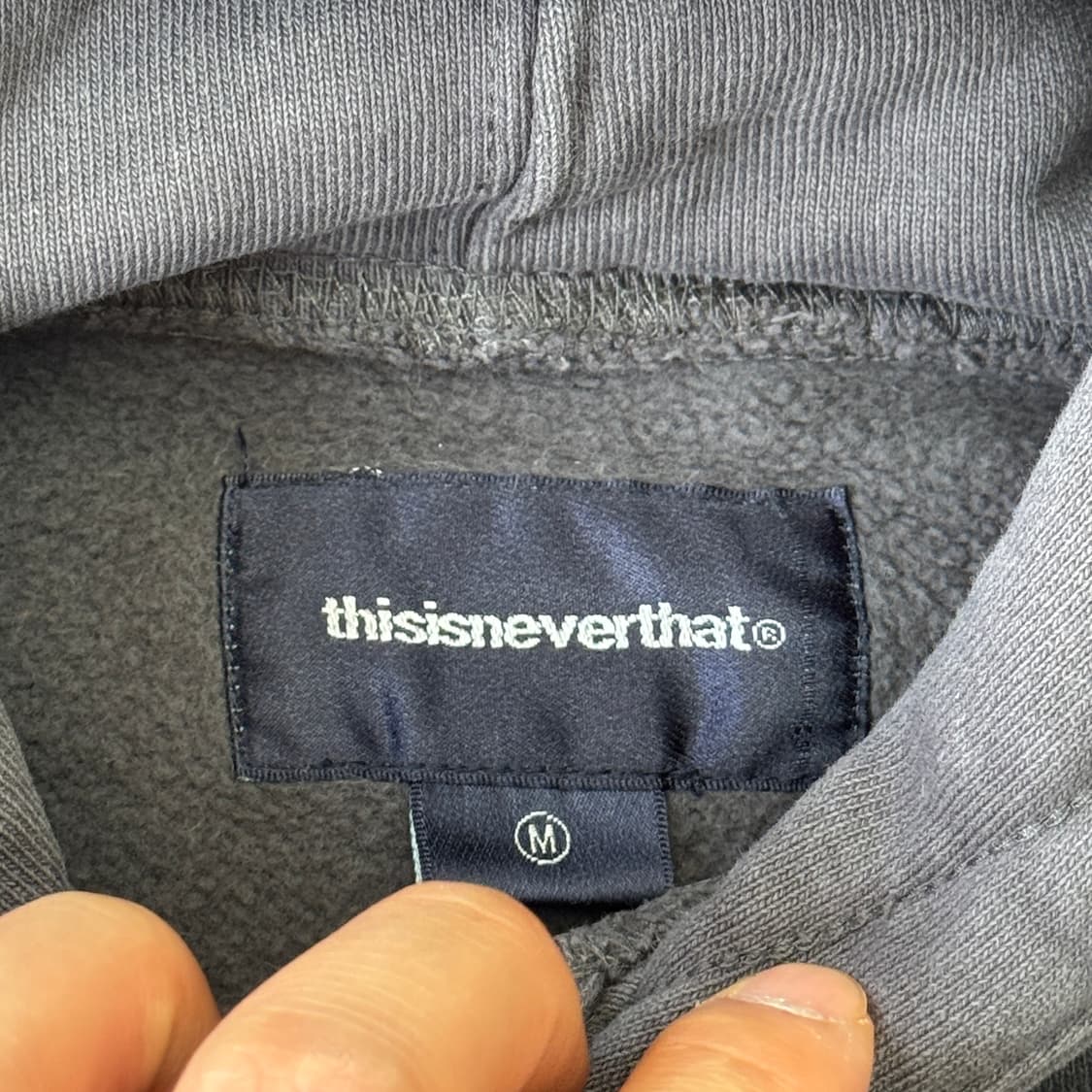 디스이즈네버댓 차콜 그레이 후드 M 상품이미지4