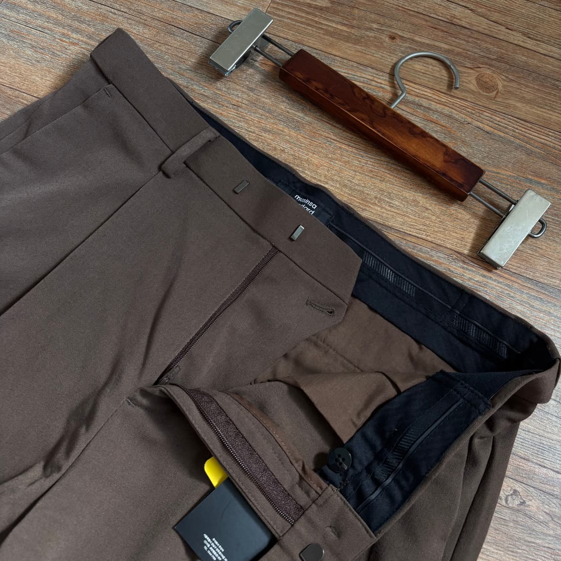 새제품 무신사 스탠다드 32 브라운 슬랙스 팬츠 바지 스판 원턱 상품이미지7